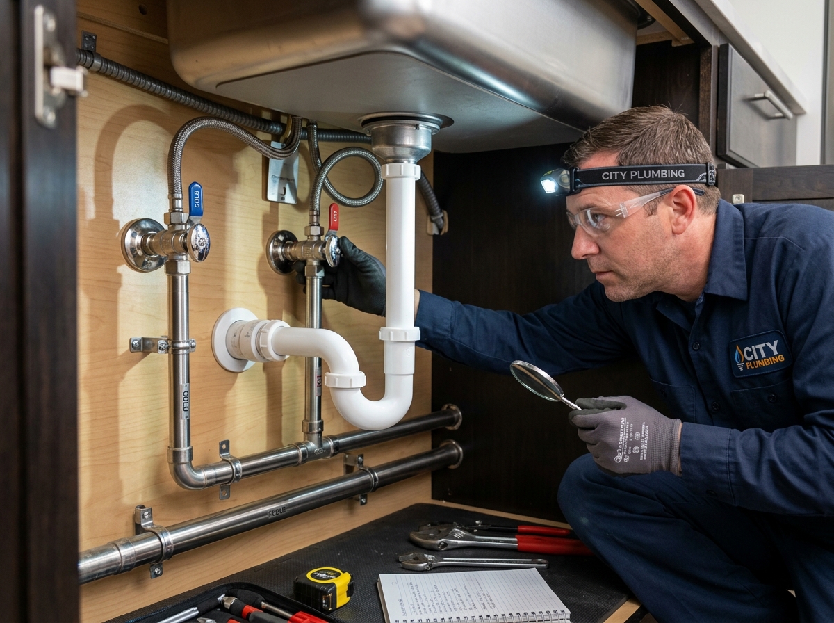 Plumbing inspection detail